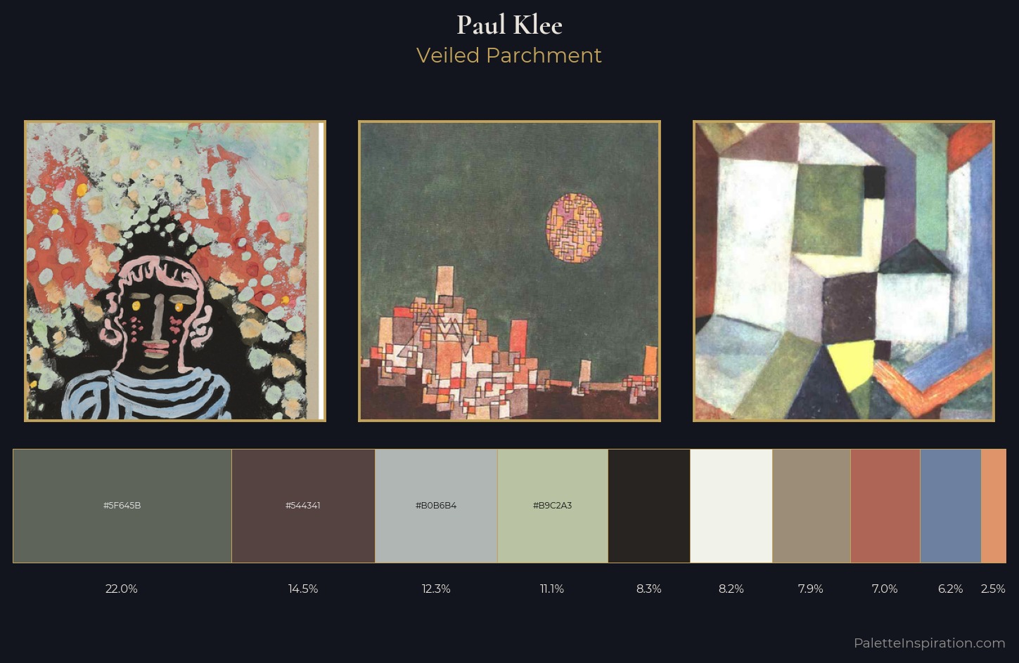 Paul Klee Palette 6 — Veiled Parchment