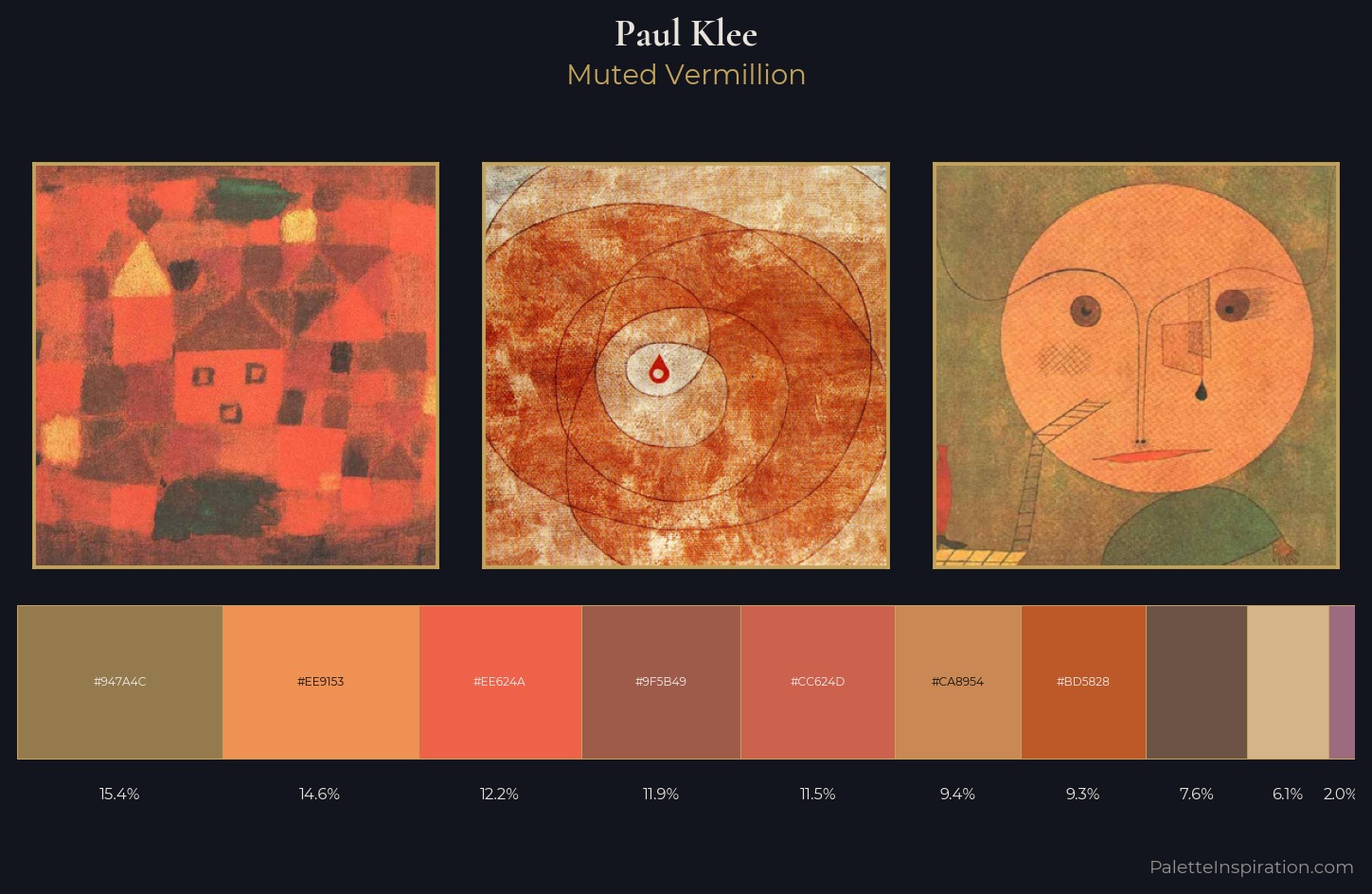 Paul Klee Palette 7 — Muted Vermillion