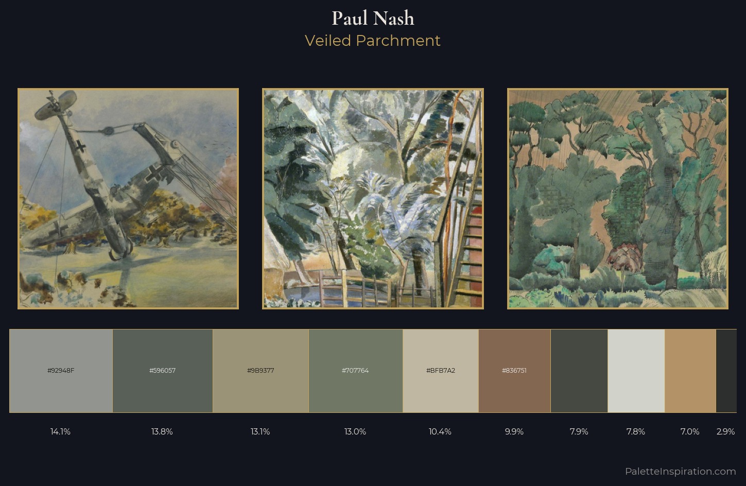 Paul Nash Palette 6 — Veiled Parchment