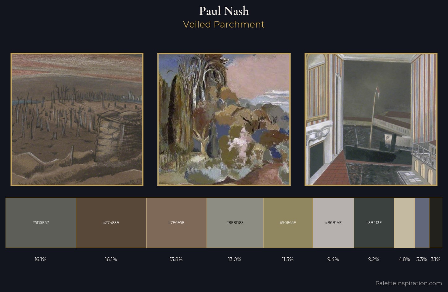 Paul Nash Palette 10 — Veiled Parchment