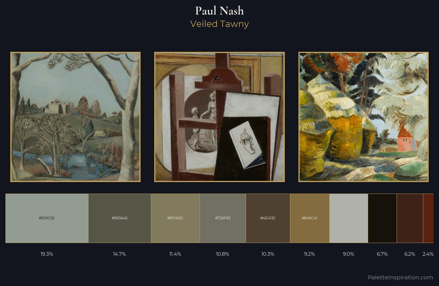 Paul Nash Palette 11 — Veiled Tawny