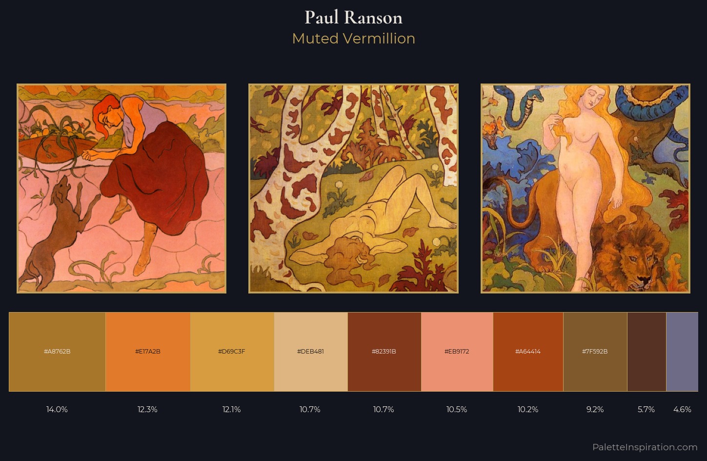 Paul Ranson Palette 2 — Muted Vermillion