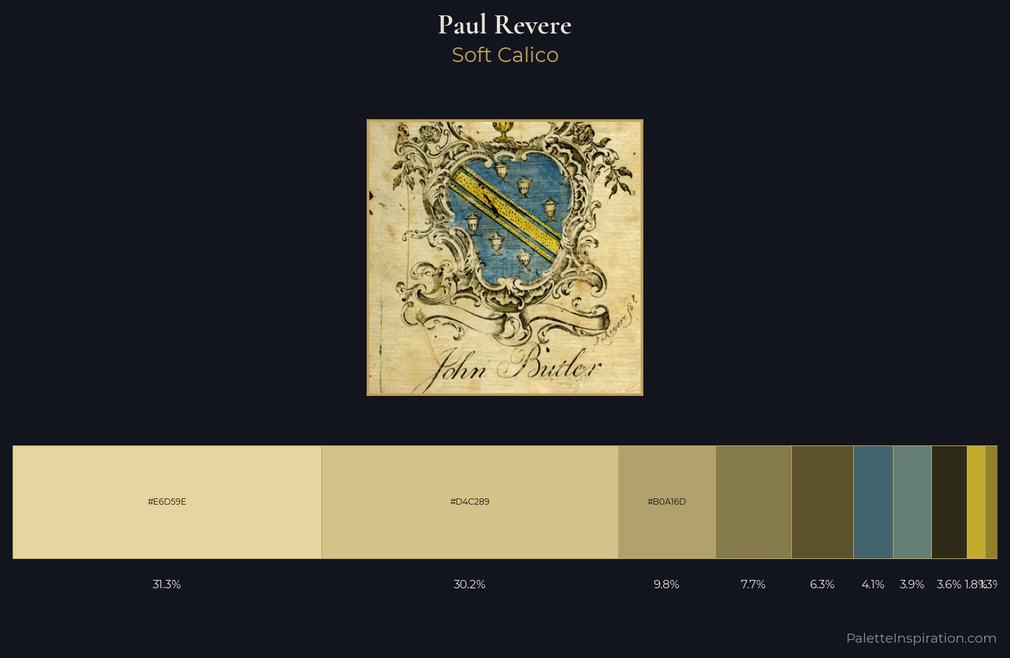 Paul Revere Palette 3 — Soft Calico