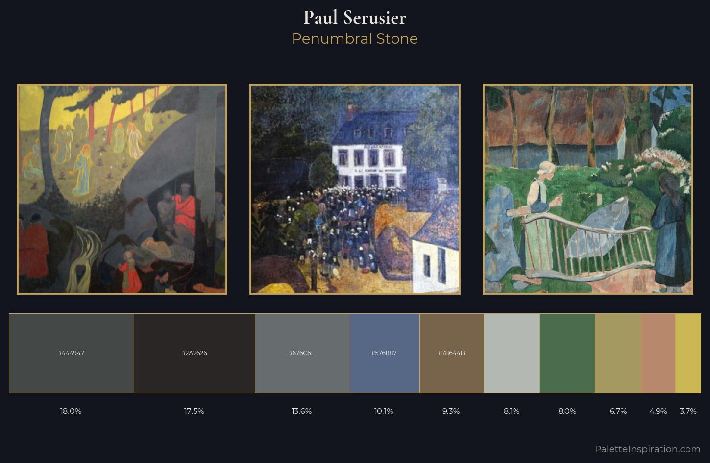 Paul Serusier Palette 3 — Penumbral Stone