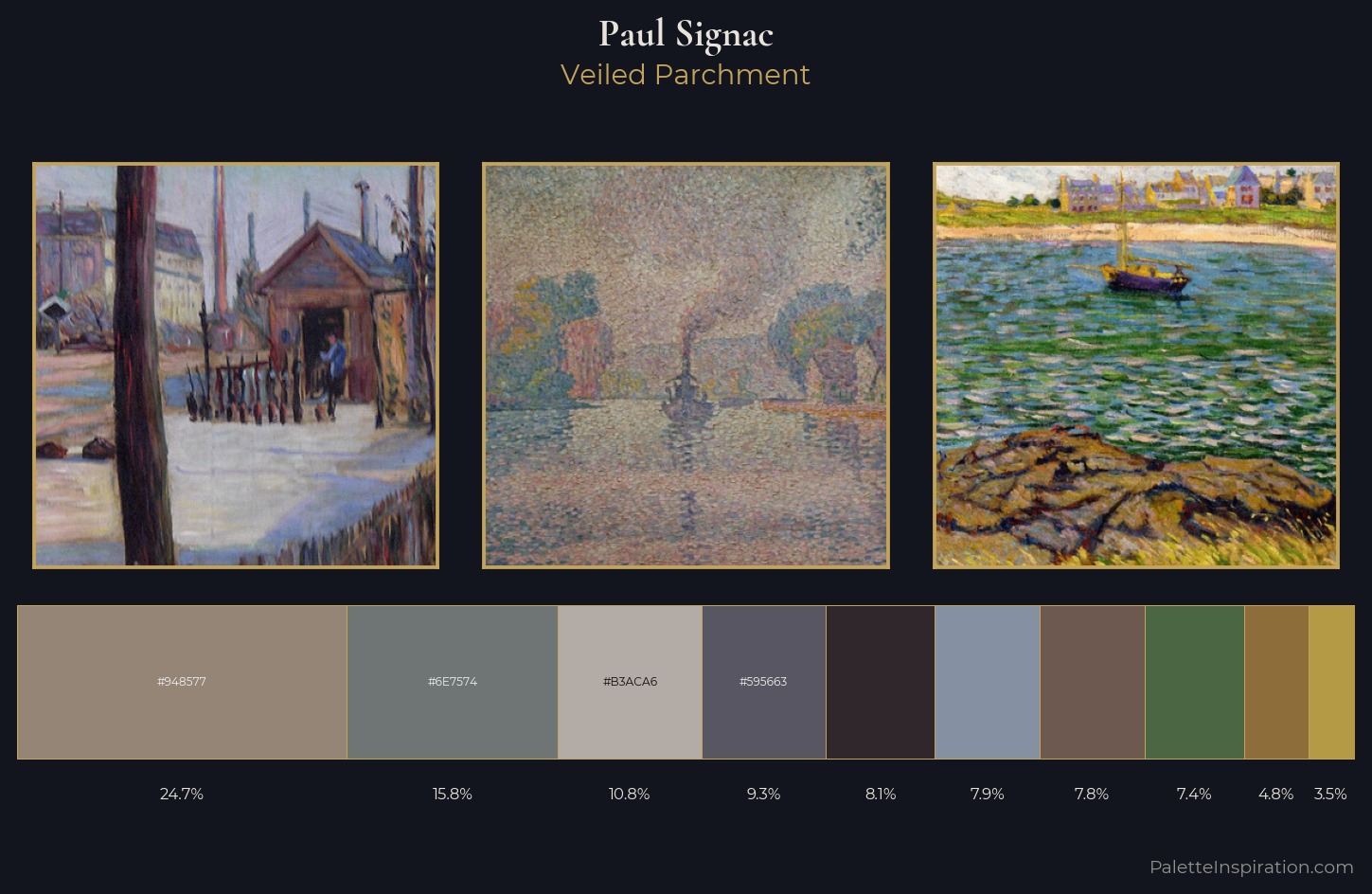 Paul Signac Palette 9 — Veiled Parchment