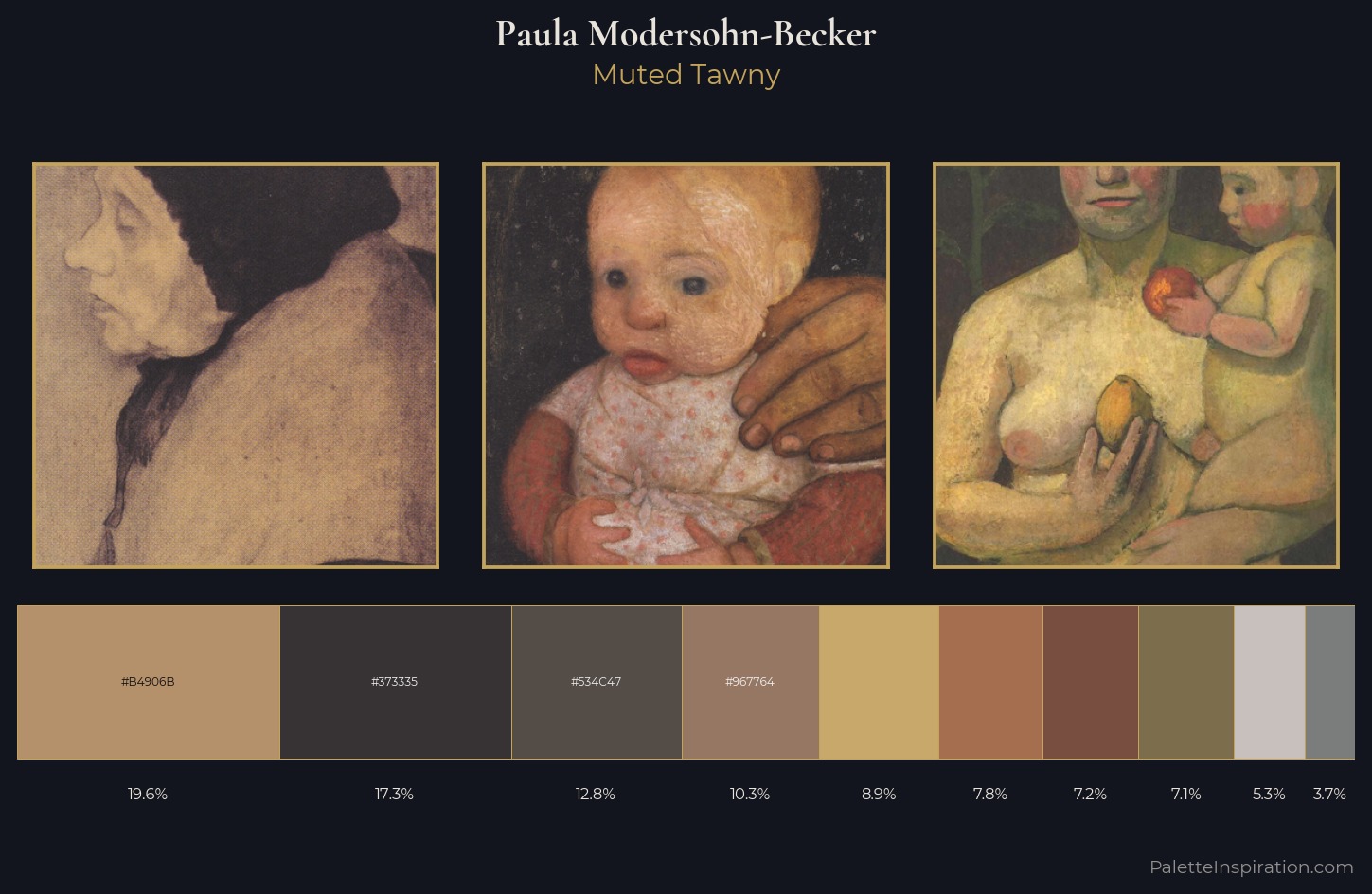 Paula Modersohn-Becker Palette 6 — Muted Tawny