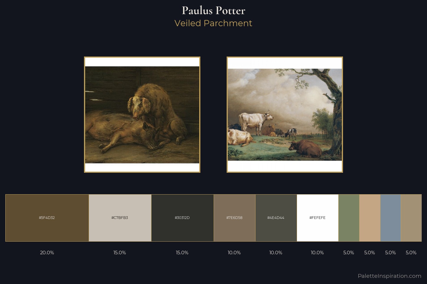 Paulus Potter Master Palette — Veiled Parchment