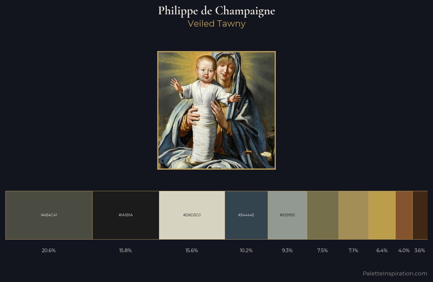 Philippe de Champaigne Palette 4 — Veiled Tawny