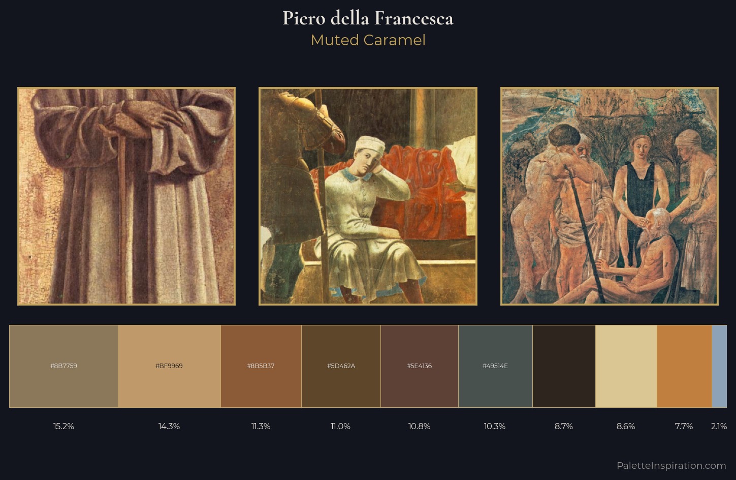 Piero della Francesca Palette 8 — Muted Caramel