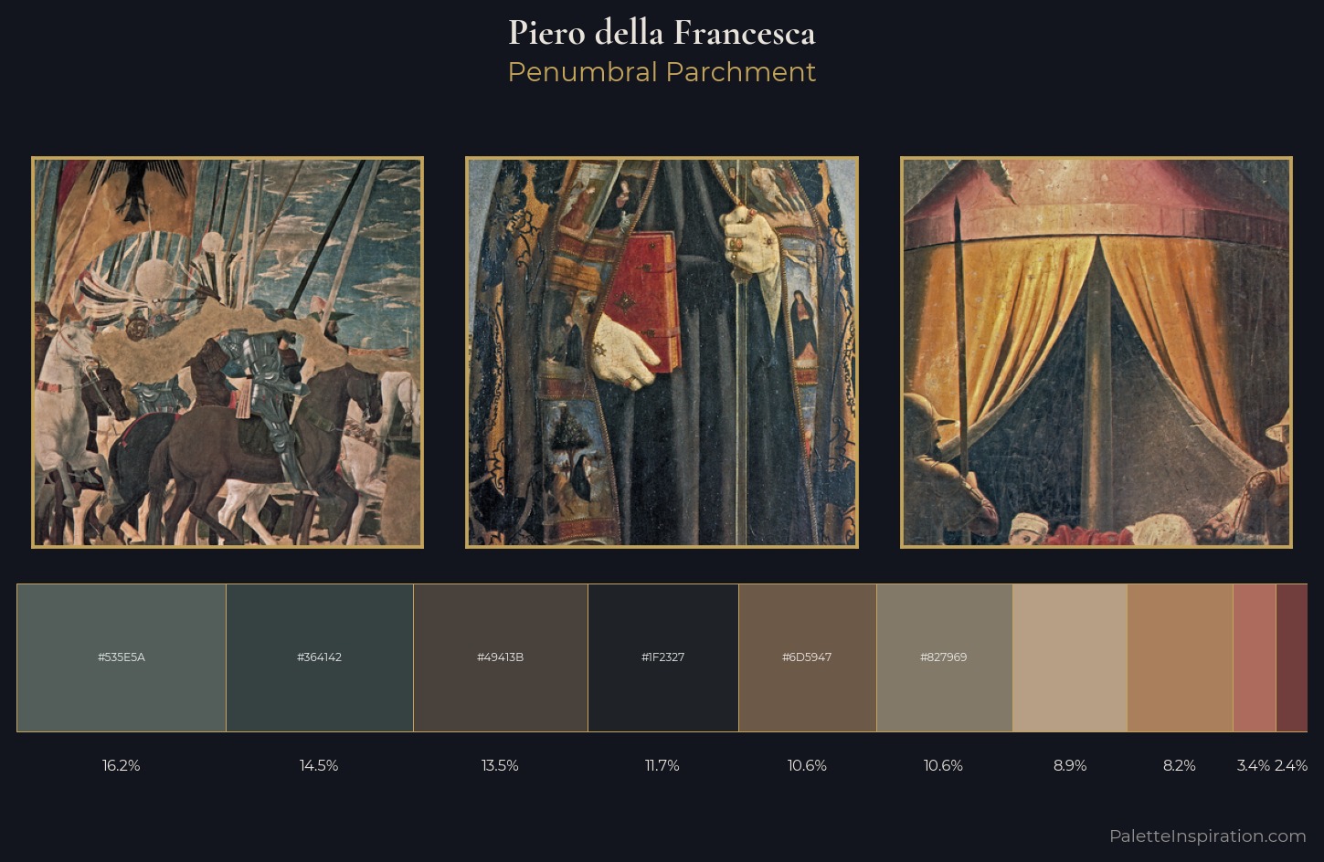 Piero della Francesca Palette 9 — Penumbral Parchment
