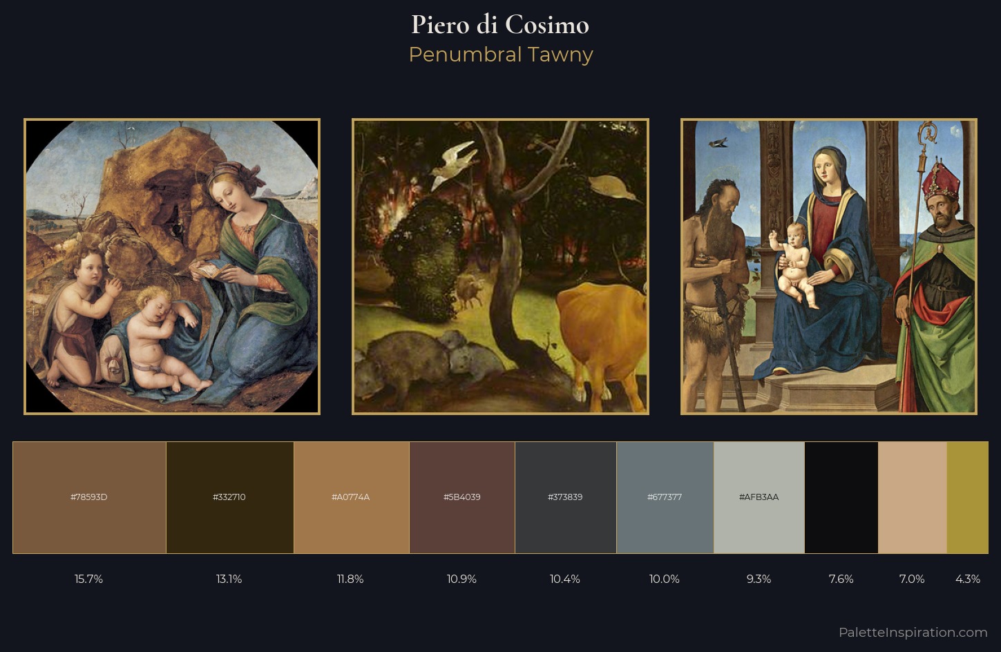 Piero di Cosimo Palette 7 — Penumbral Tawny