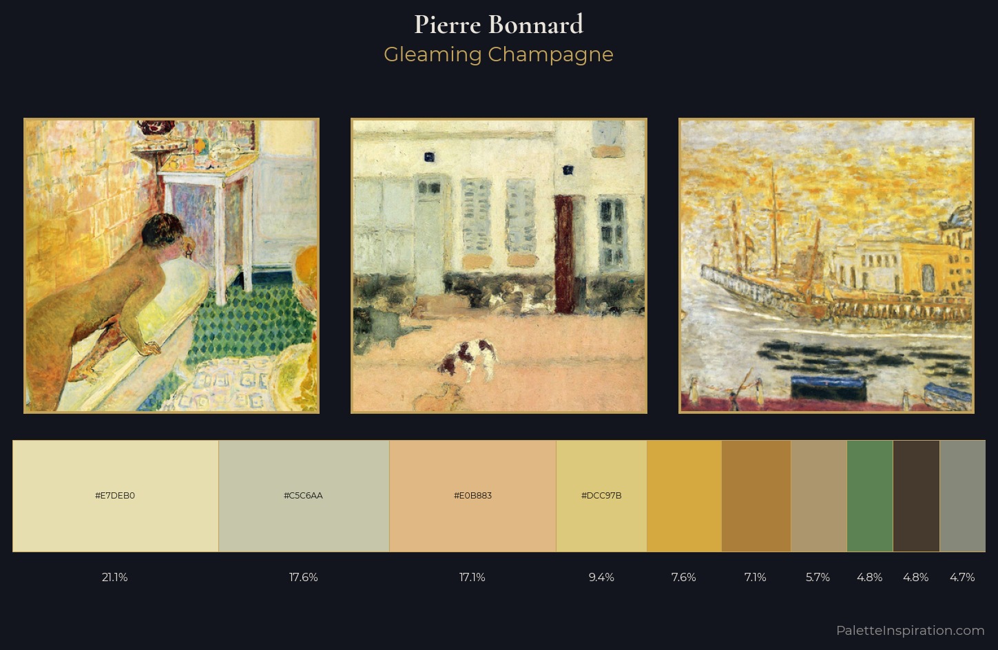 Pierre Bonnard Palette 2 — Gleaming Champagne