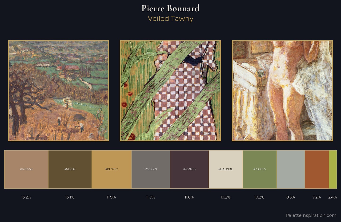 Pierre Bonnard Palette 6 — Veiled Tawny