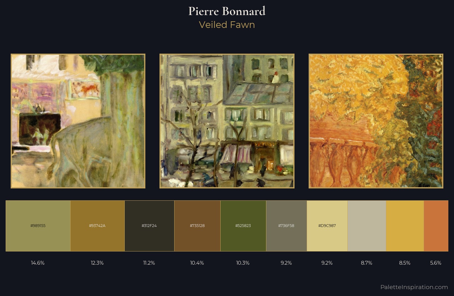 Pierre Bonnard Palette 9 — Veiled Fawn