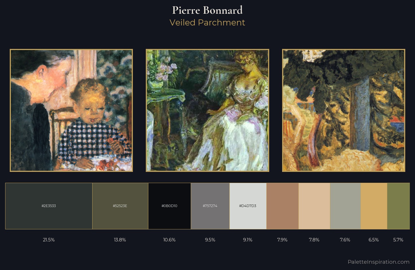 Pierre Bonnard Palette 10 — Veiled Parchment