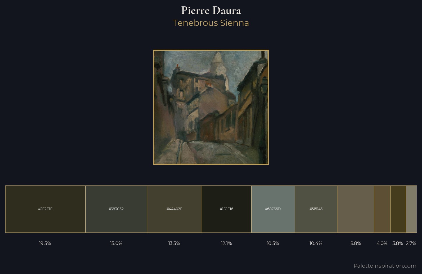 Pierre Daura Palette 1 — Tenebrous Sienna
