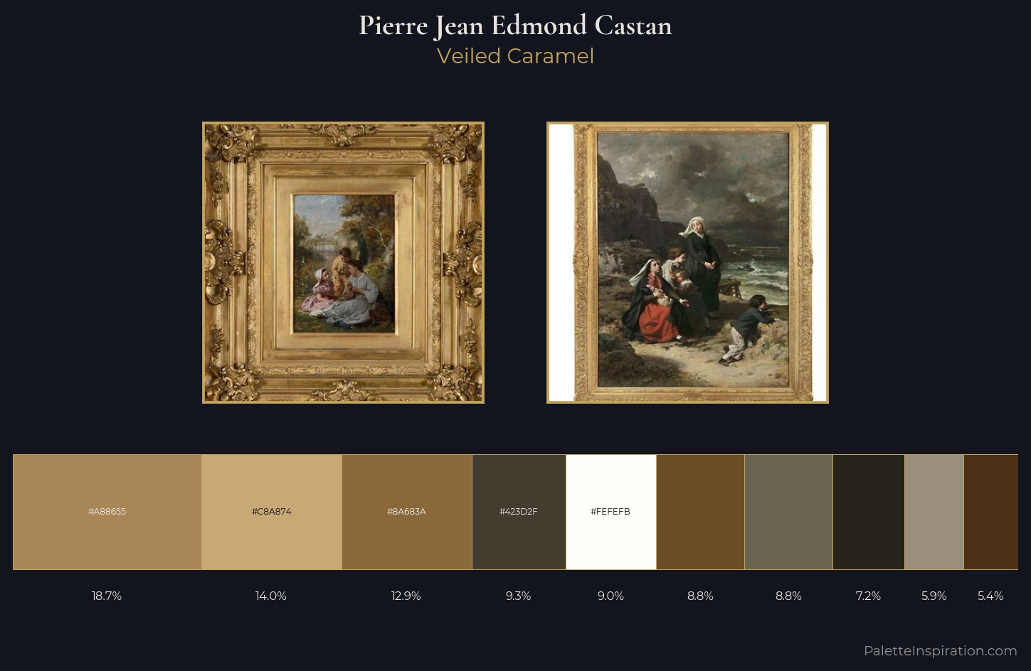 Pierre Jean Edmond Castan Palette 3 — Veiled Caramel
