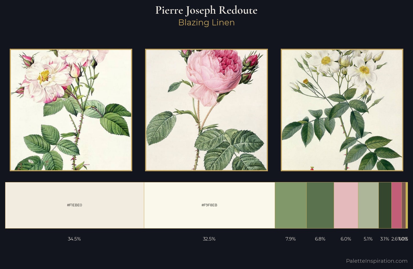 Pierre Joseph Redoute Palette 3 — Blazing Linen