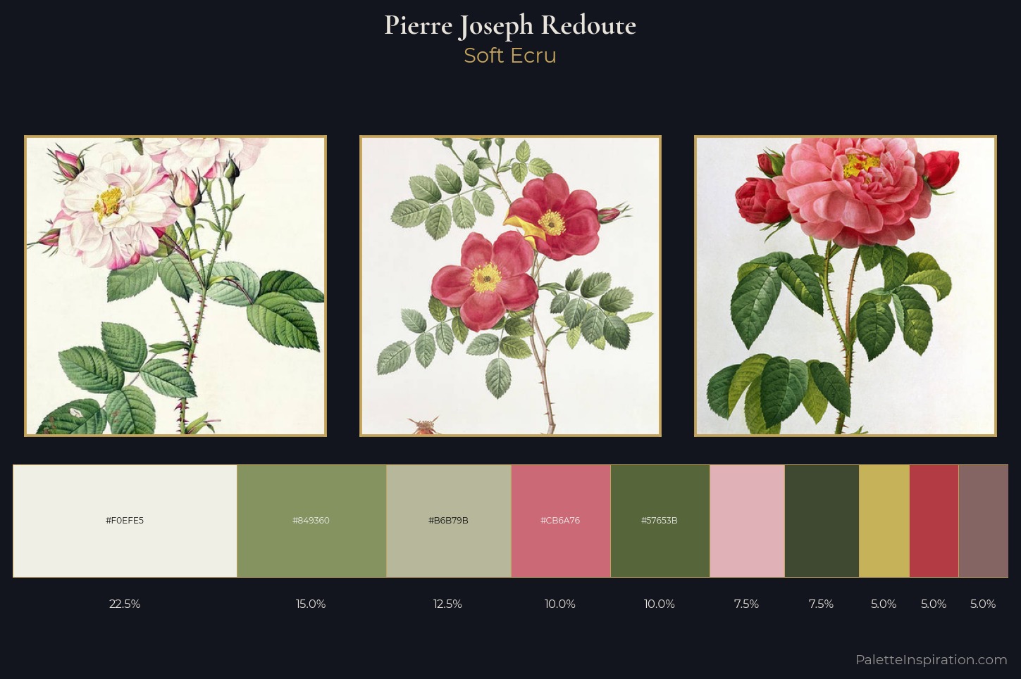 Pierre Joseph Redoute Master Palette — Soft Ecru