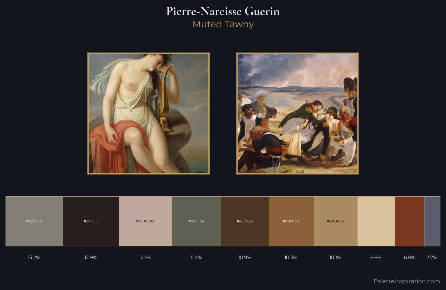 Pierre-Narcisse Guerin Palette 5 — Muted Tawny