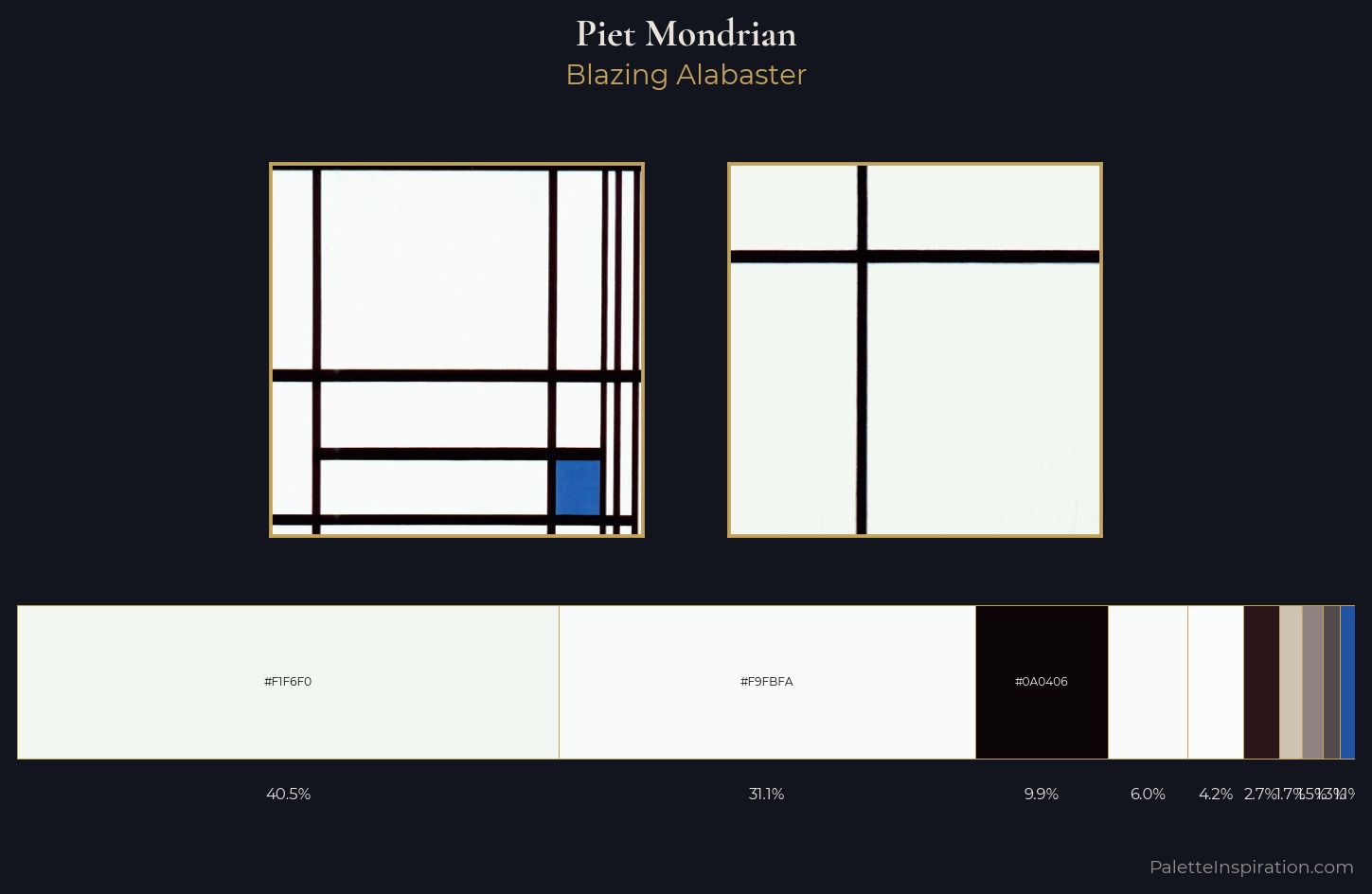 Piet Mondrian Palette 2 — Blazing Alabaster