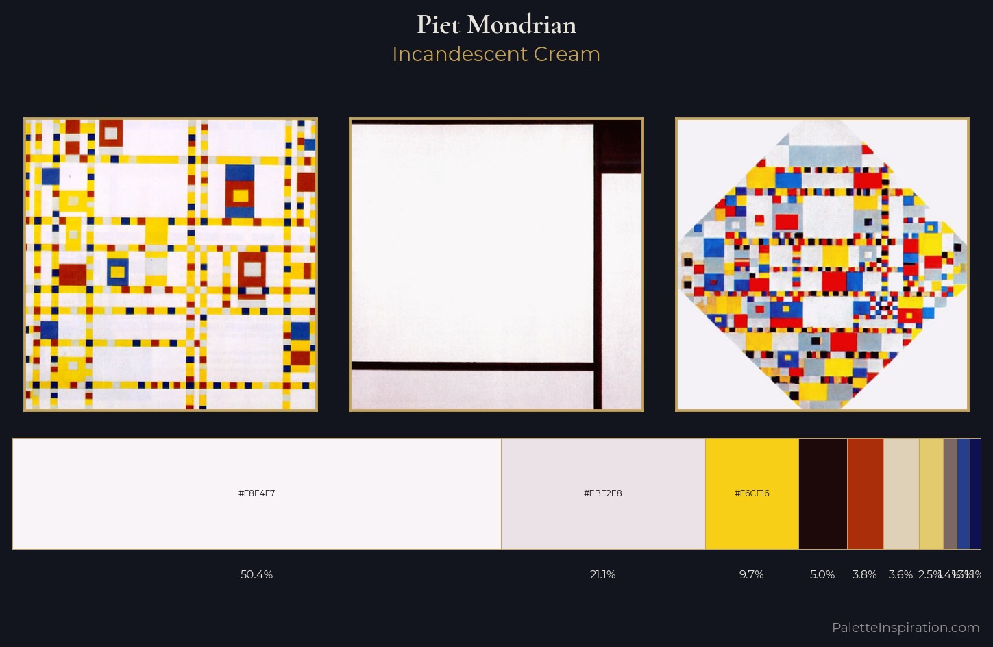 Piet Mondrian Palette 5 — Incandescent Cream