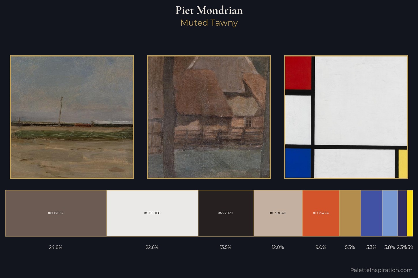 Piet Mondrian Master Palette — Muted Tawny