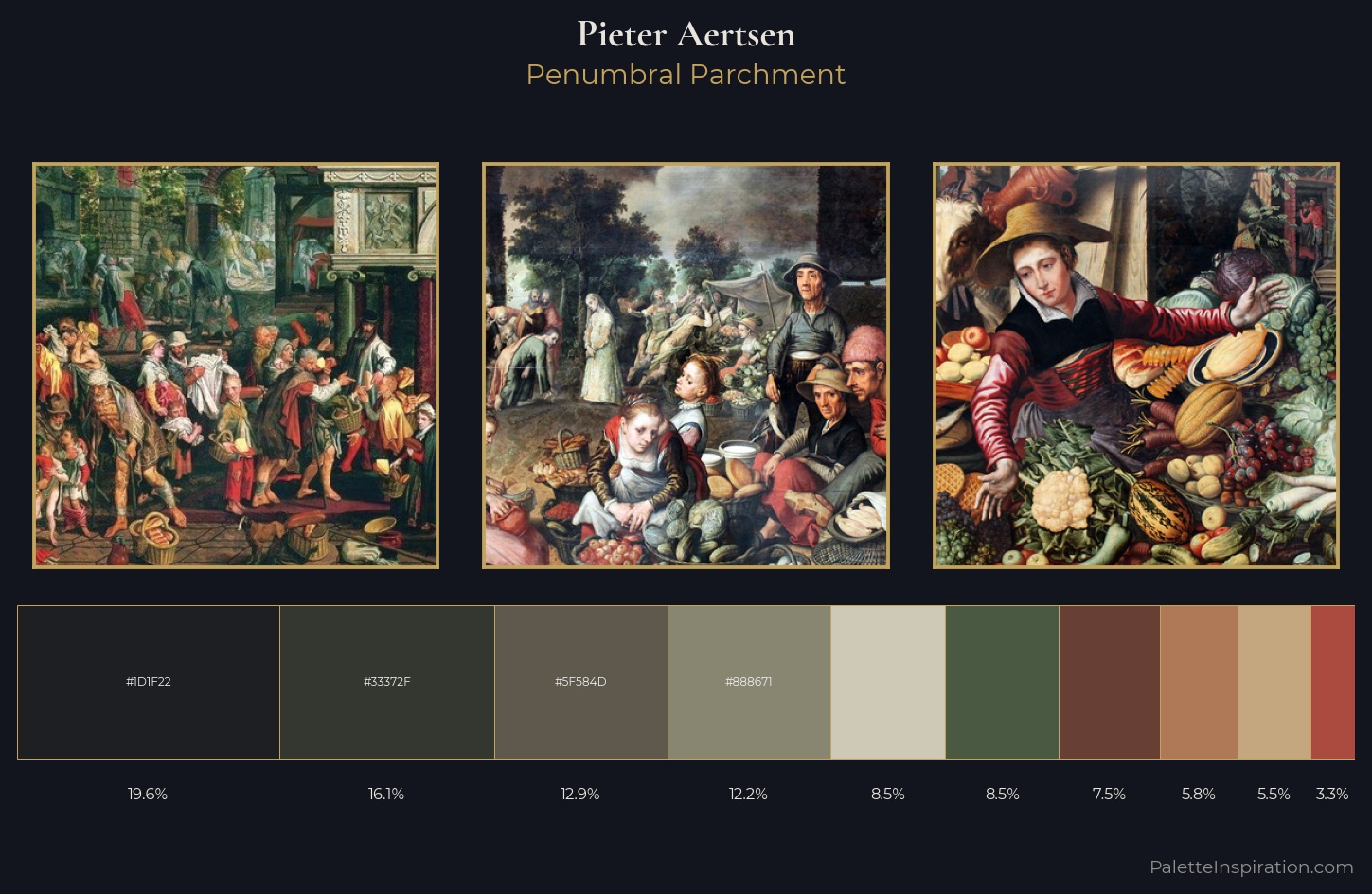Pieter Aertsen Palette 1 — Penumbral Parchment