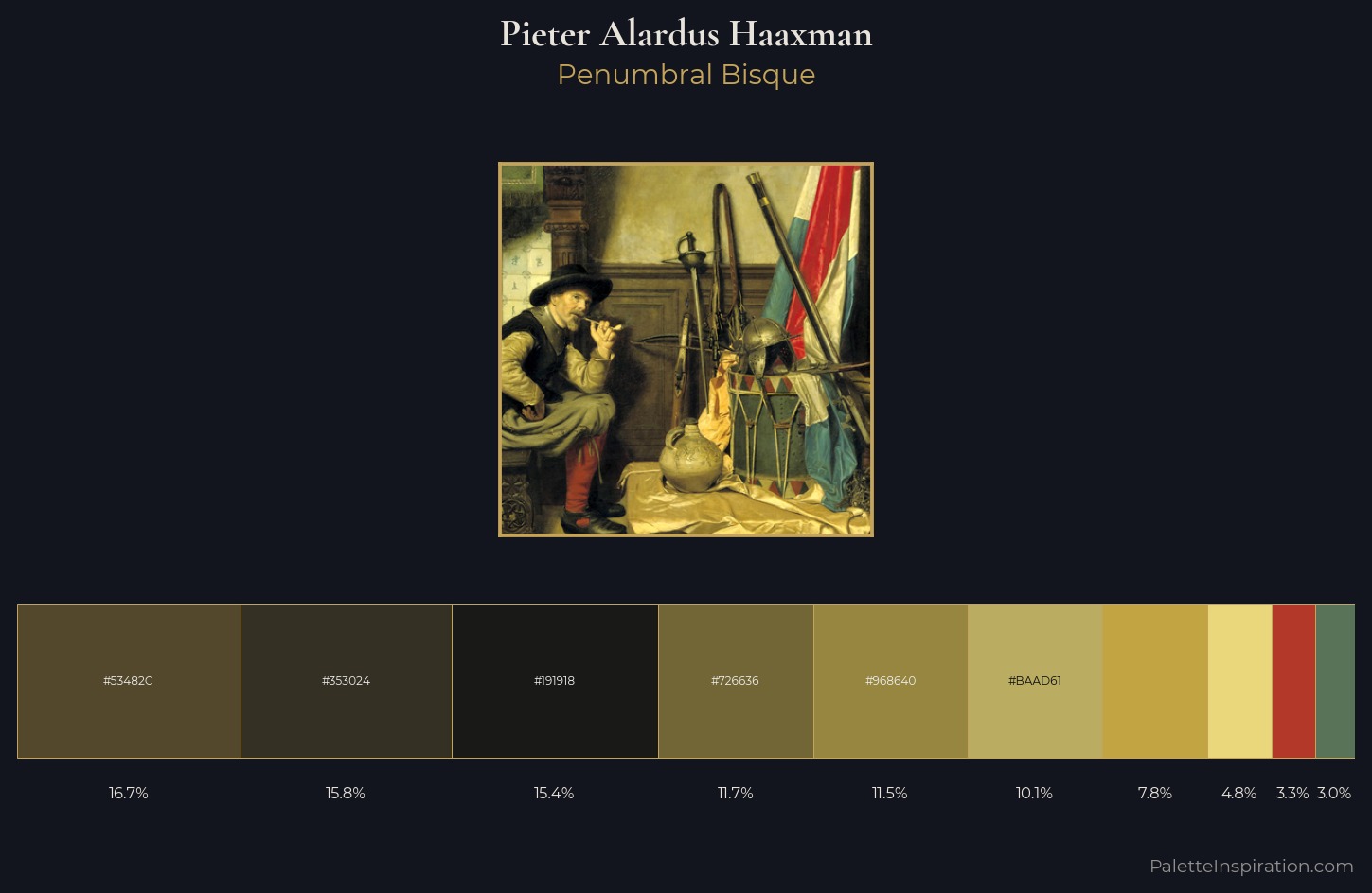 Pieter Alardus Haaxman Palette 1 — Penumbral Bisque