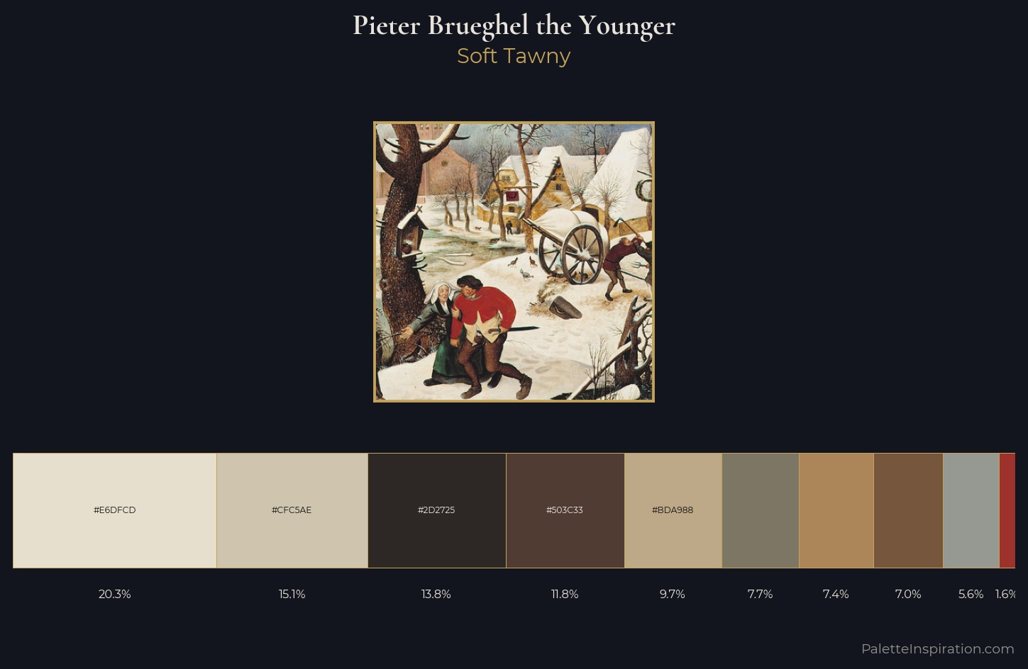 Pieter Brueghel the Younger Palette 1 — Soft Tawny