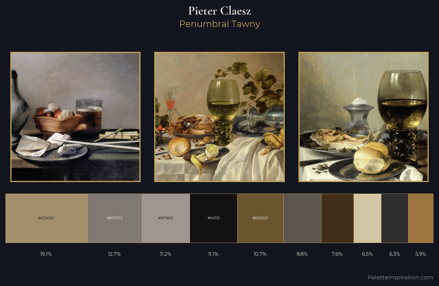 Pieter Claesz Palette 4 — Penumbral Tawny