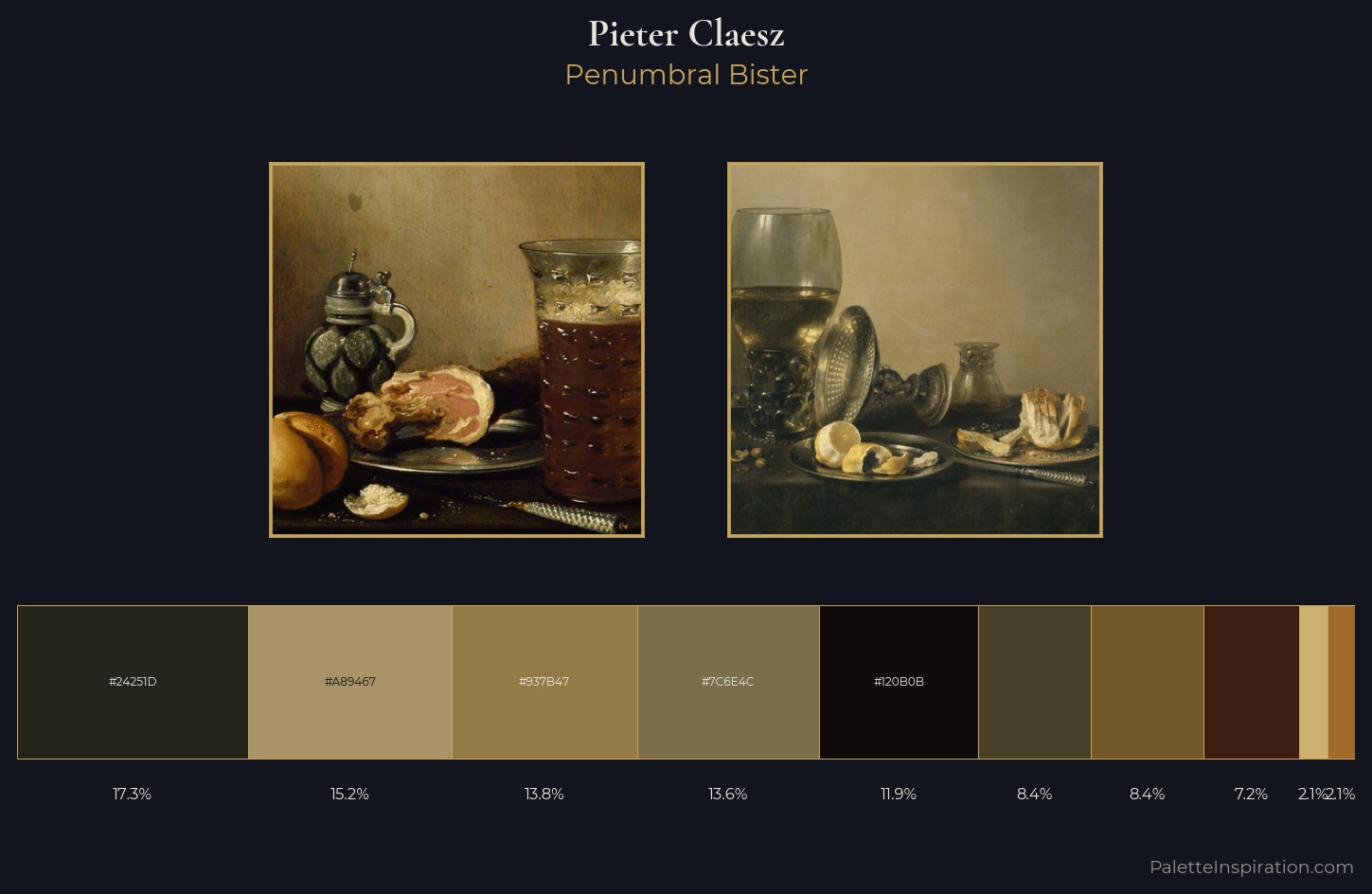 Pieter Claesz Palette 8 — Penumbral Bister