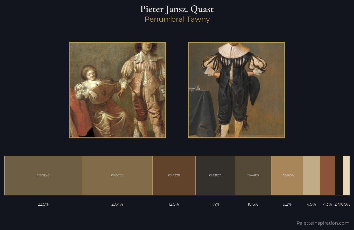 Pieter Jansz. Quast Palette 1 — Penumbral Tawny