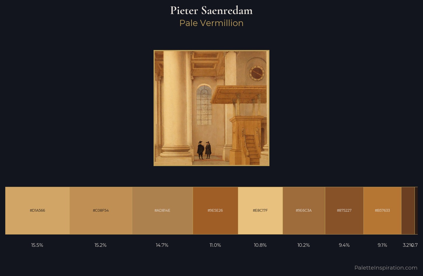 Pieter Saenredam Palette 4 — Pale Vermillion