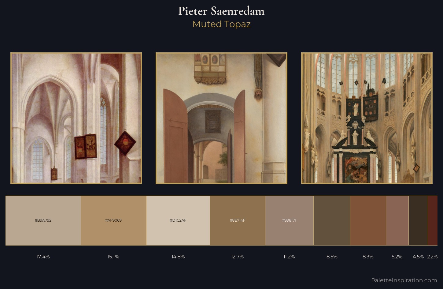 Pieter Saenredam Palette 5 — Muted Topaz