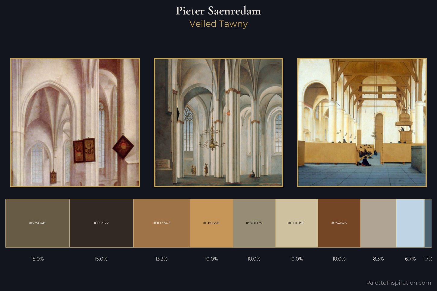 Pieter Saenredam Master Palette