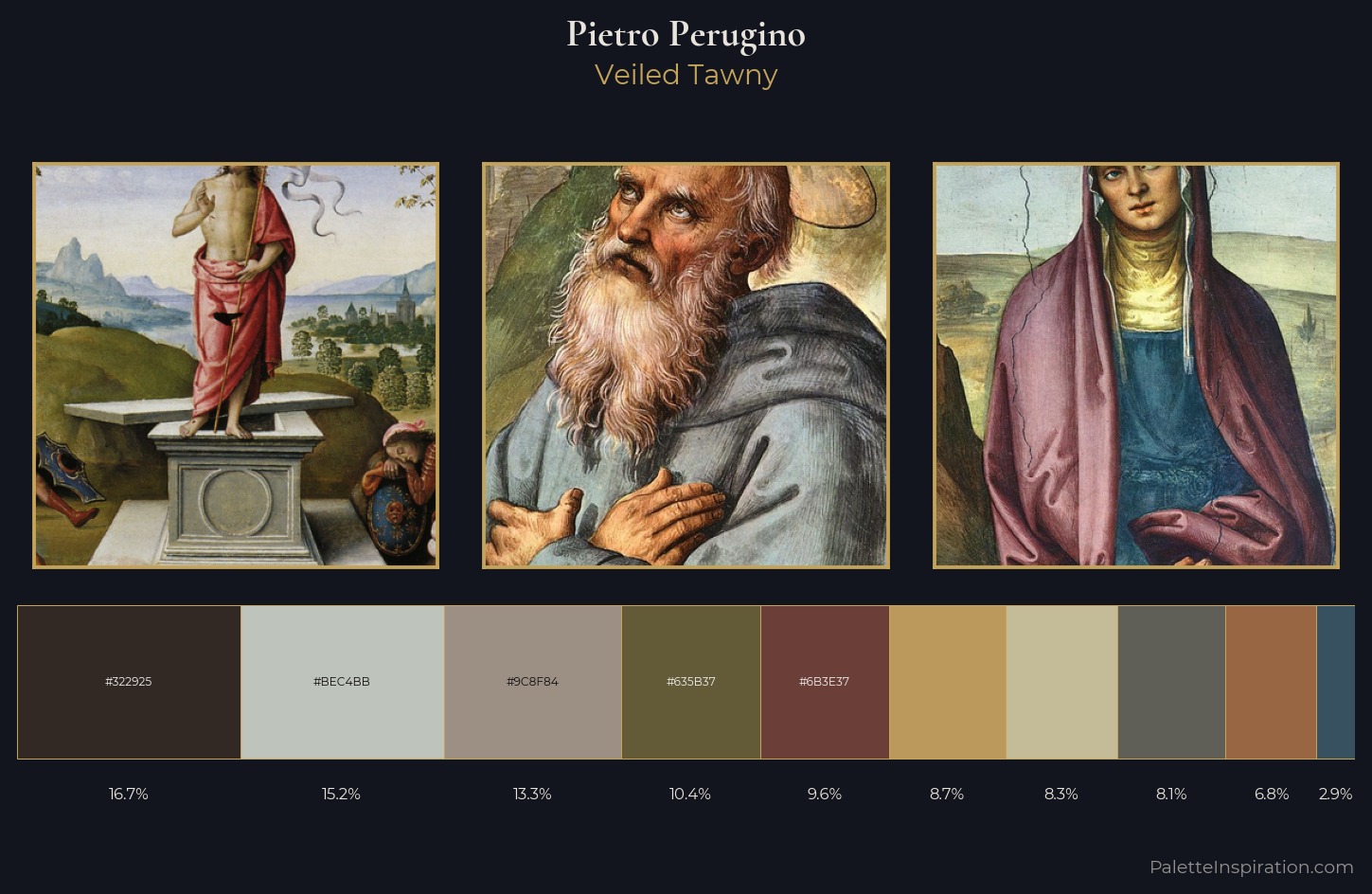 Pietro Perugino Palette 7 — Veiled Tawny