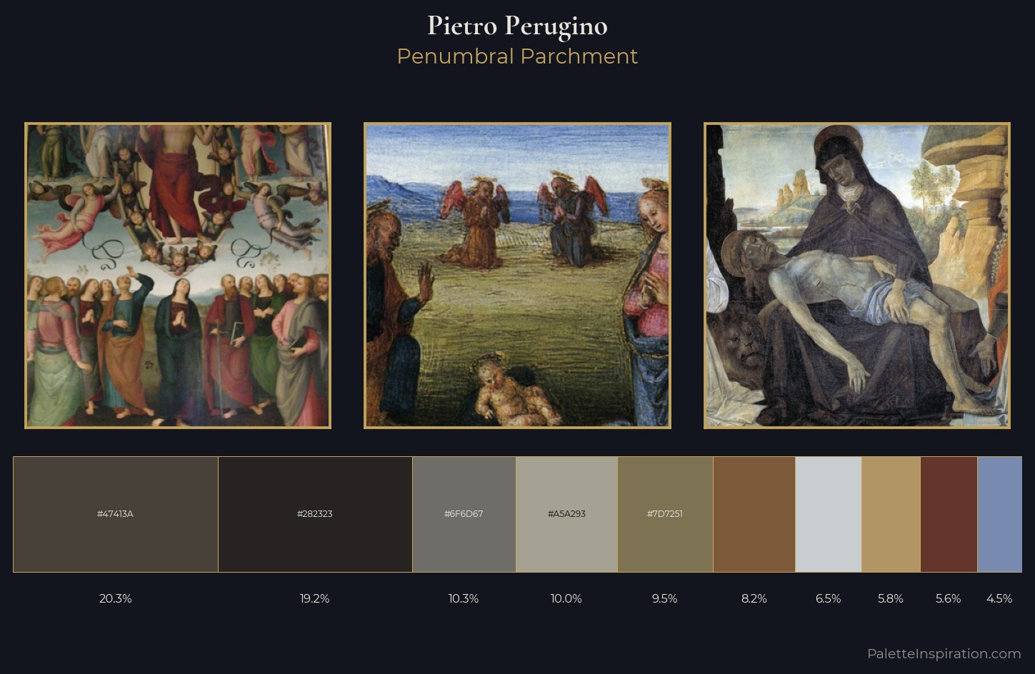 Pietro Perugino Palette 8 — Penumbral Parchment