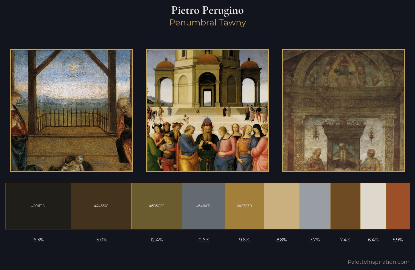 Pietro Perugino Palette 9 — Penumbral Tawny