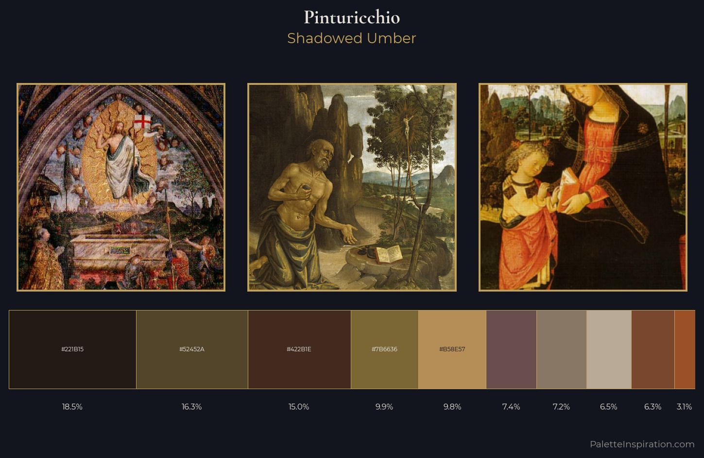 Pinturicchio Palette 6 — Shadowed Umber
