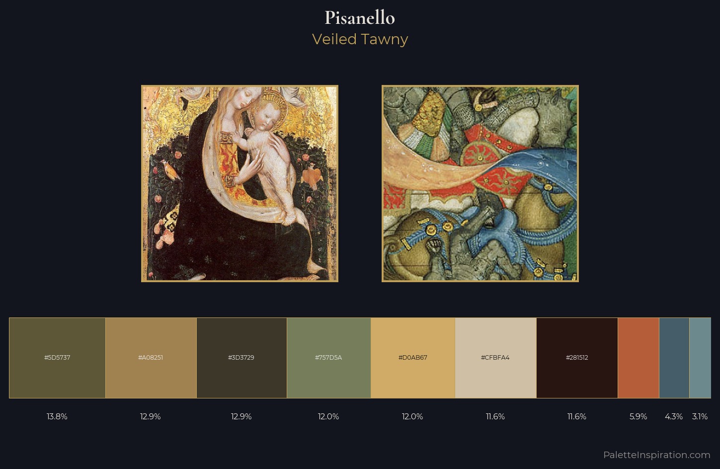 Pisanello Palette 4 — Veiled Tawny