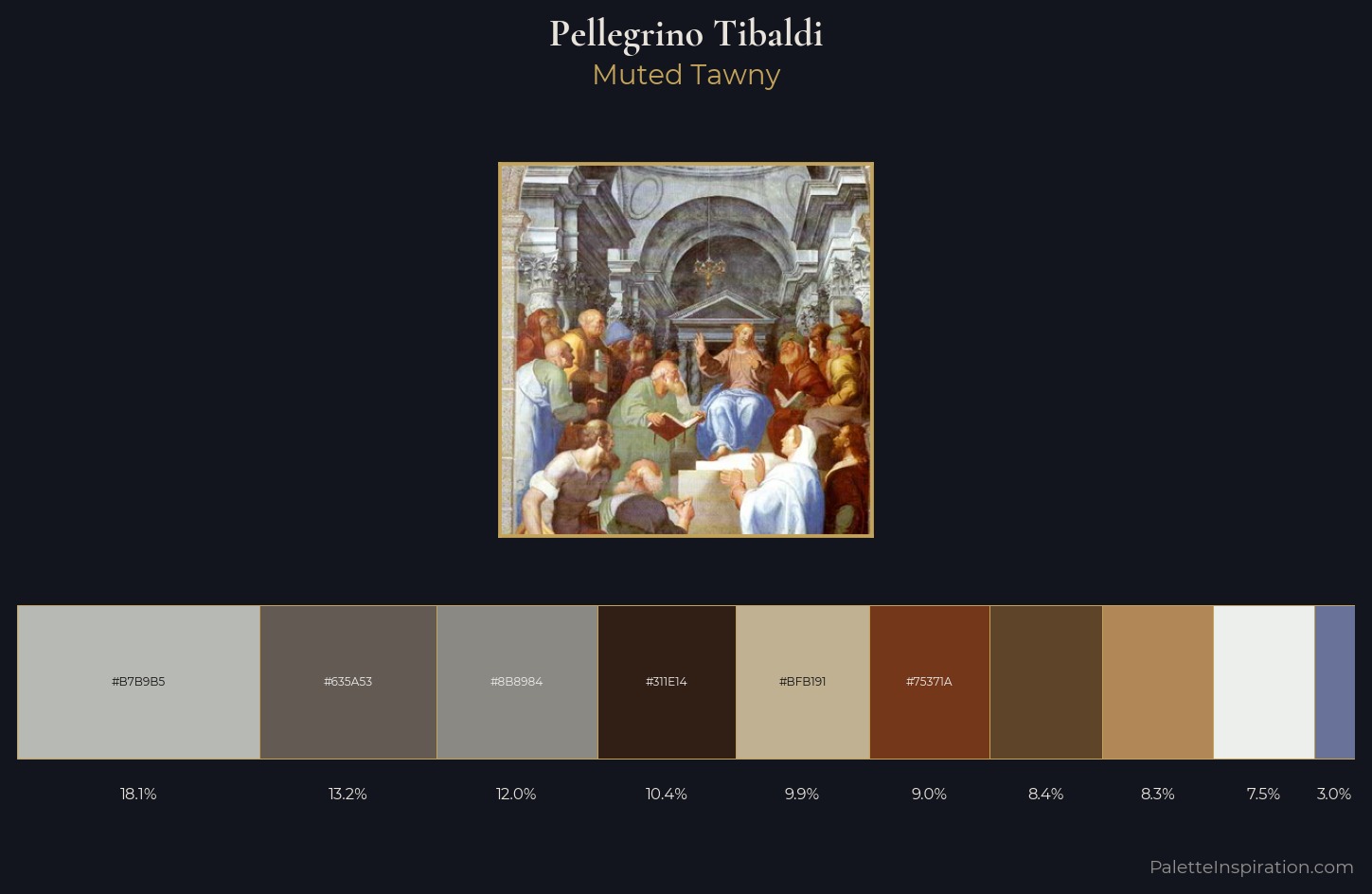 Pellegrino Tibaldi Palette 3 — Muted Tawny