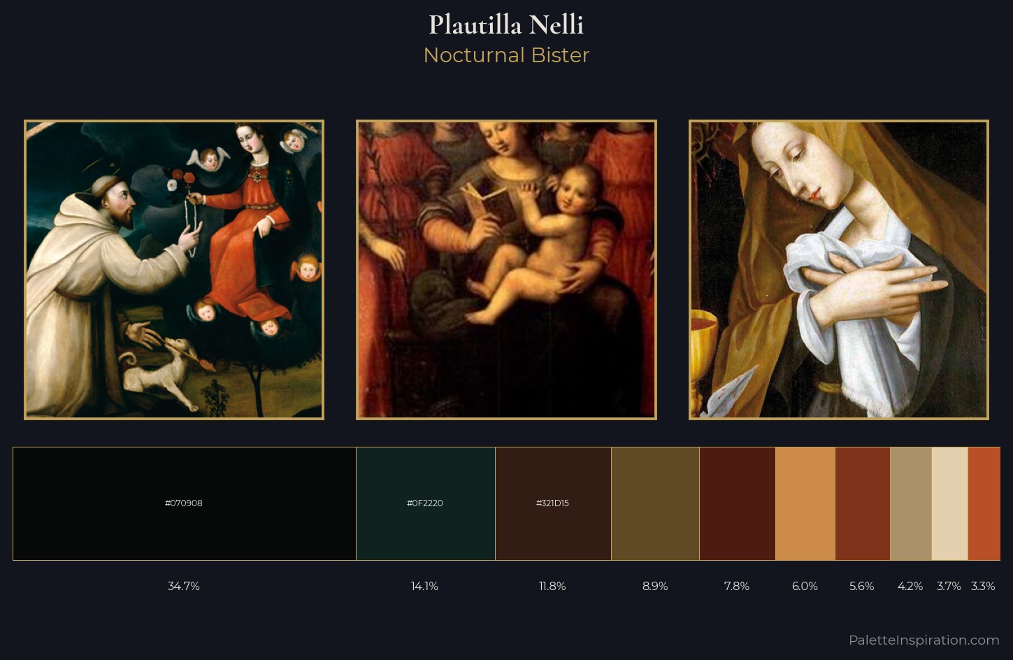Plautilla Nelli Palette 3 — Nocturnal Bister