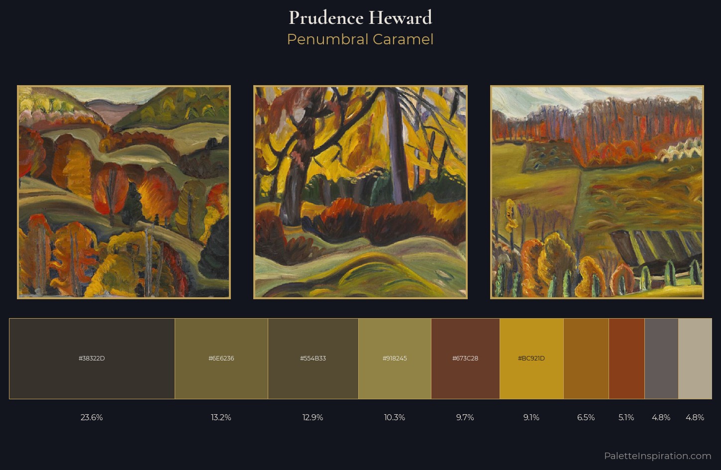 Prudence Heward Palette 5 — Penumbral Caramel