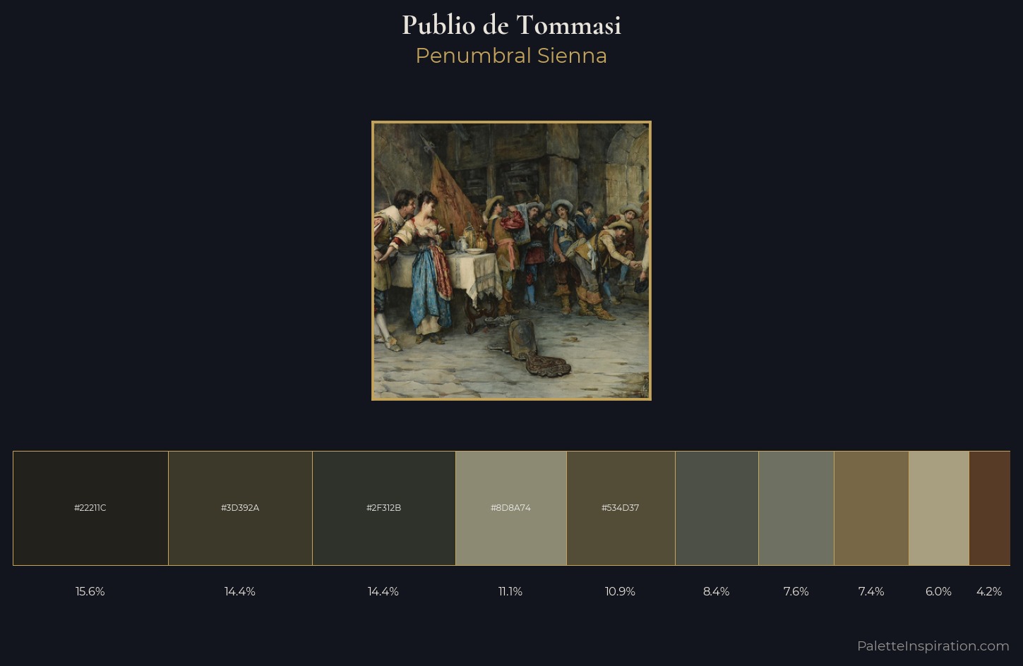 Publio de Tommasi Palette 4 — Penumbral Sienna