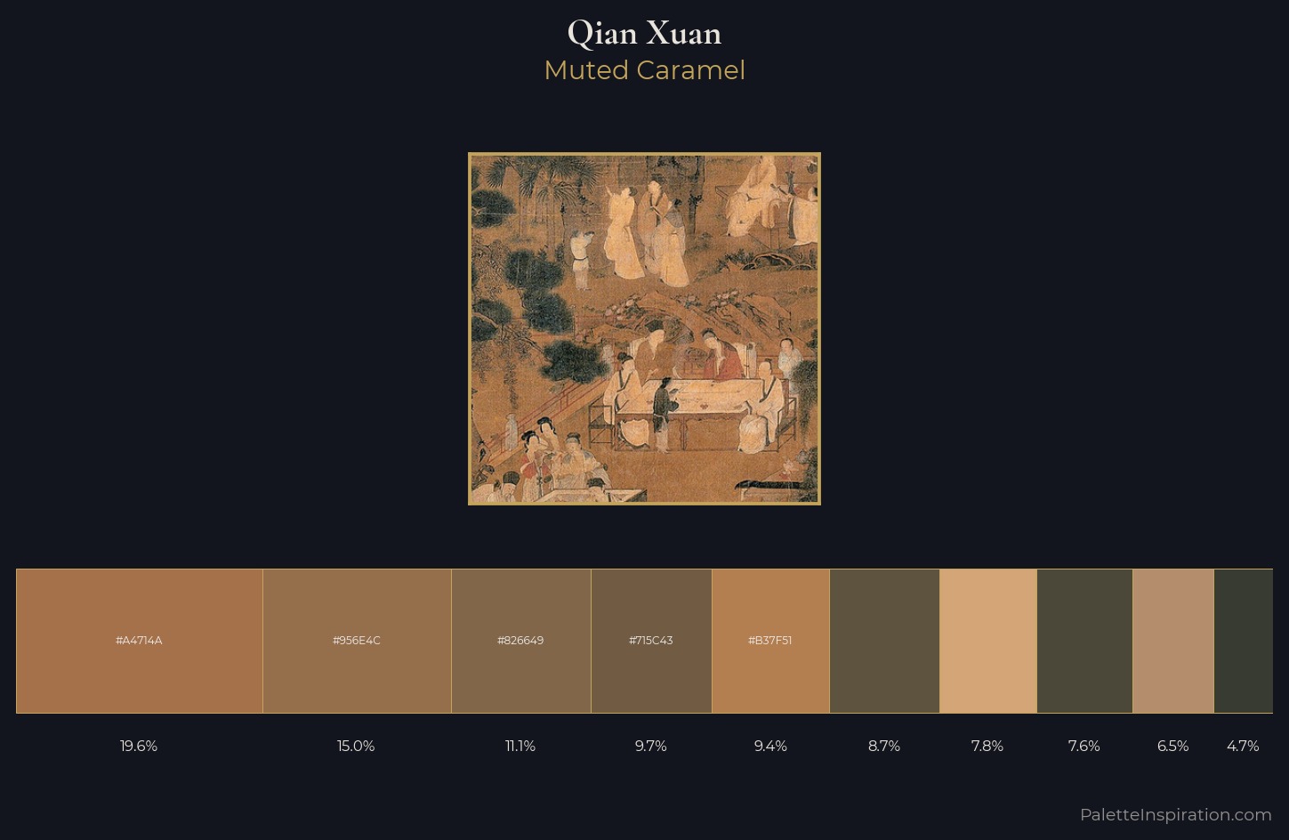 Qian Xuan Palette 5 — Muted Caramel