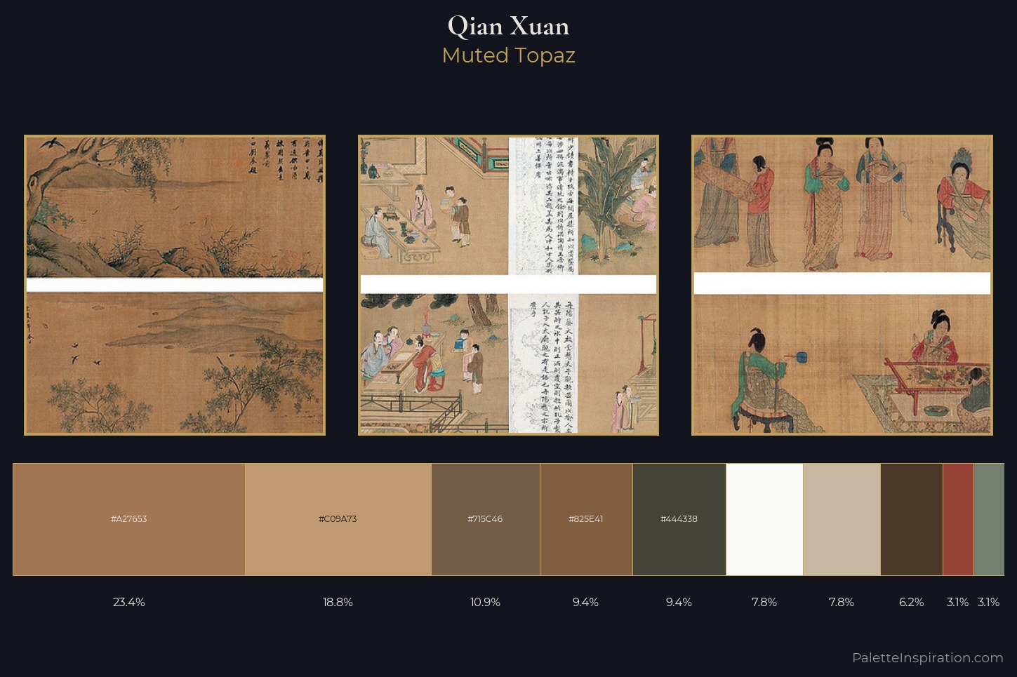 Qian Xuan Master Palette — Muted Topaz