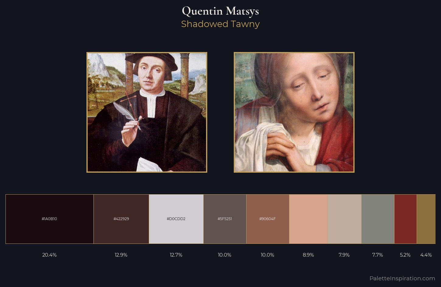 Quentin Matsys Palette 2 — Shadowed Tawny