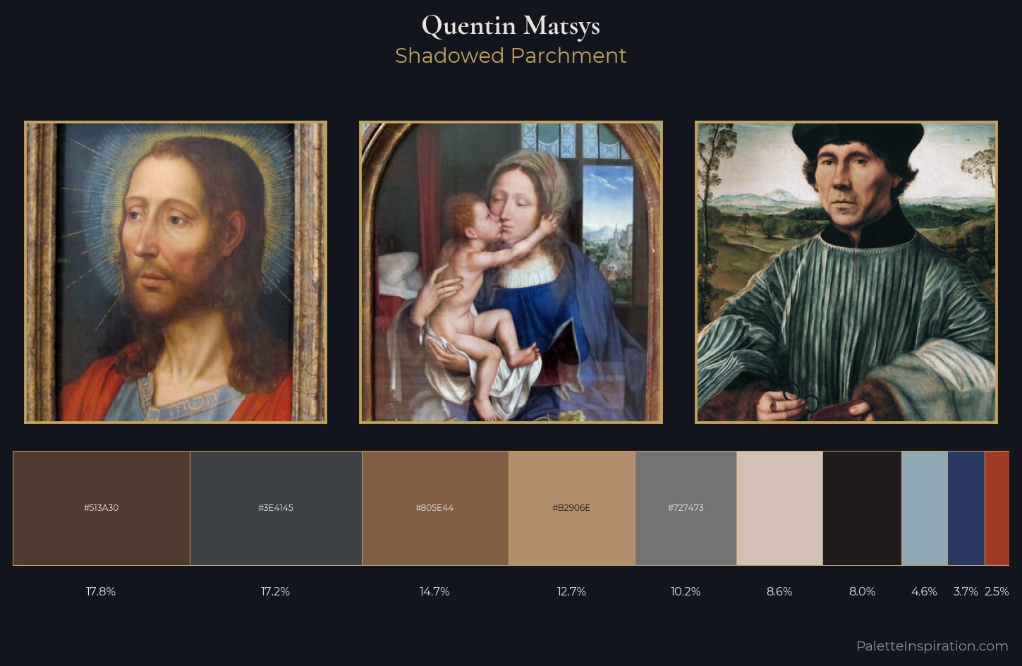 Quentin Matsys Palette 4 — Shadowed Parchment