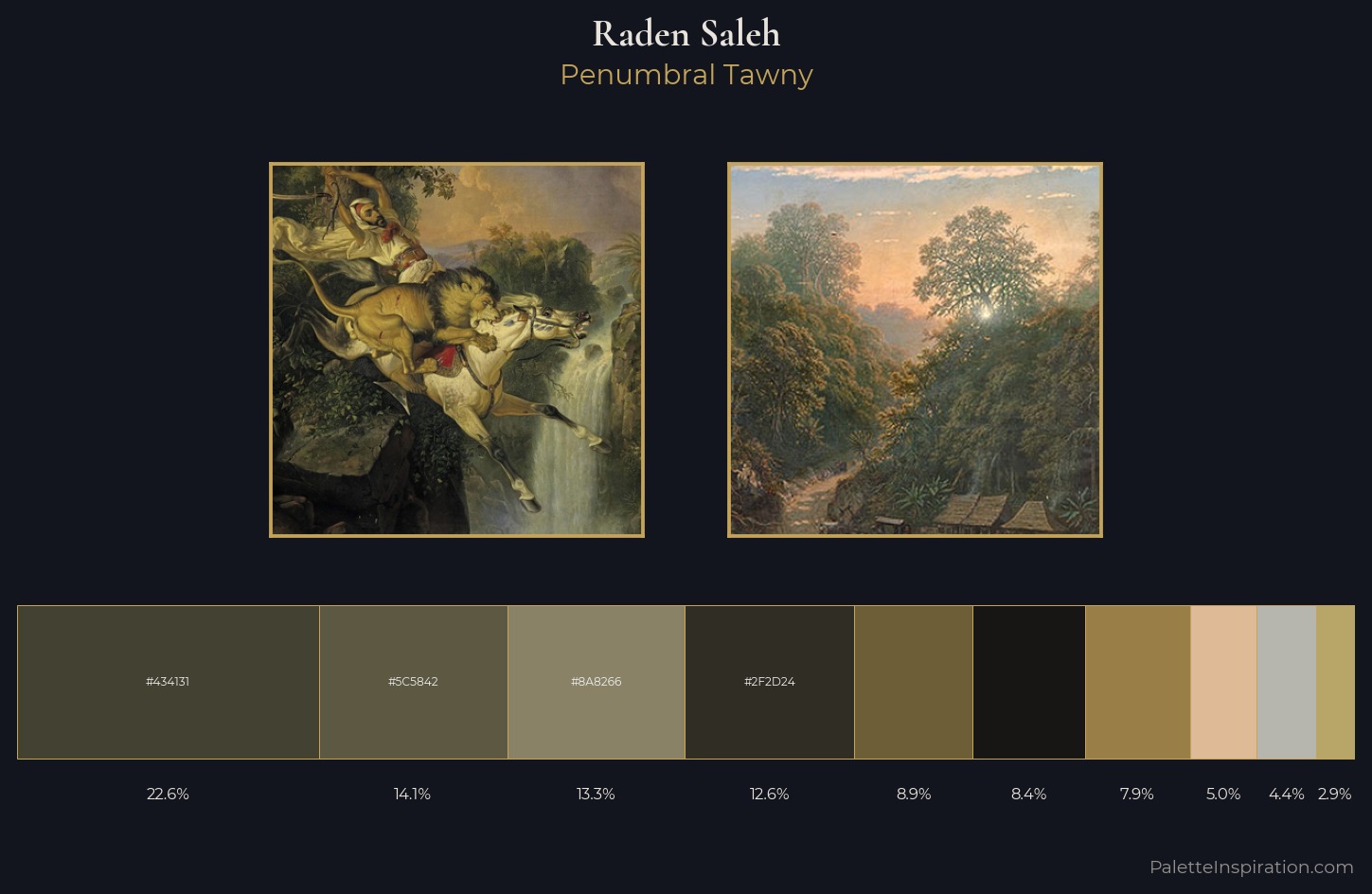 Raden Saleh Palette 5 — Penumbral Tawny